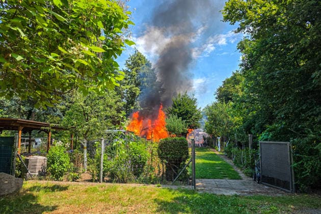 Hesse: Fire in a garden shed in Langen