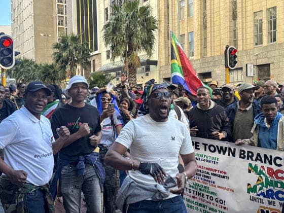 South Africa: Protest against migrants in Cape Town