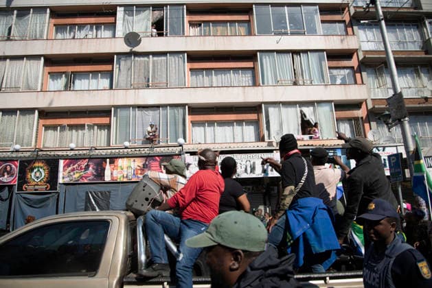 South Africa, Pretoria, protest march against illegal immigration