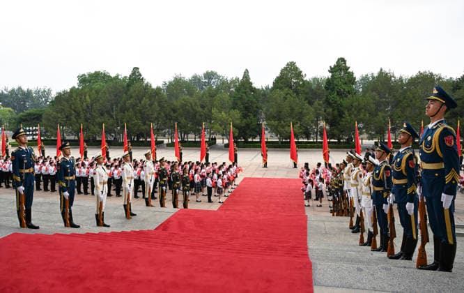 China, Beijing, celebrations to mark the 105th anniversary of the founding of the Communist Party at the National People’s Congress