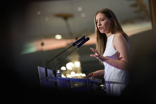 Spain, Ester Muñoz press conference in Madrid