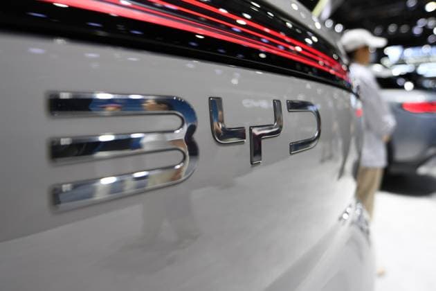 China, BYD exhibition stand in Hangzhou