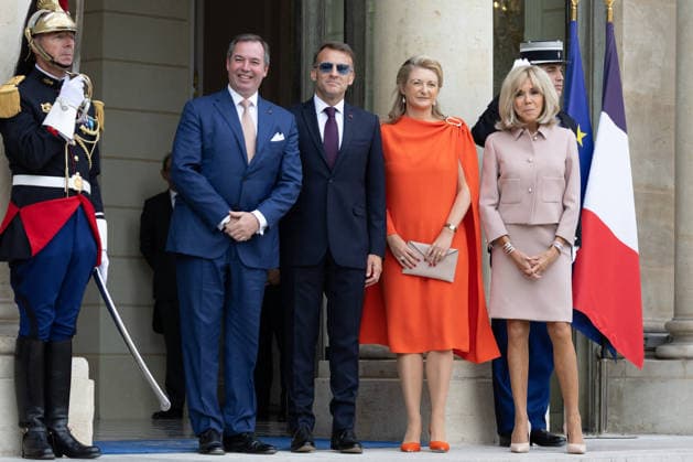 France: Grand Duke Guillaume and Grand Duchess Stephanie of Luxembourg in Paris