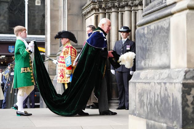 The Royals – King Charles III and Queen Camilla – are visiting St Giles’ Cathedral in Edinburgh, accompanied by Prince William and Prince Edward