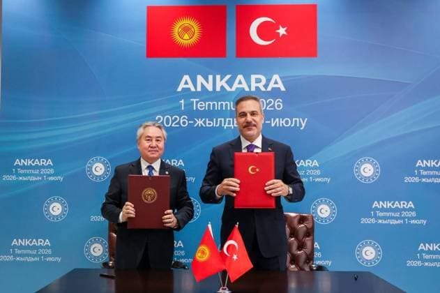 Ankara: Foreign Minister Fidan welcomes his counterpart from Kyrgyzstan