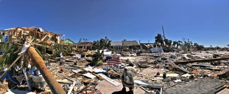 Hurricane Michael, destructions in Mexico Beach