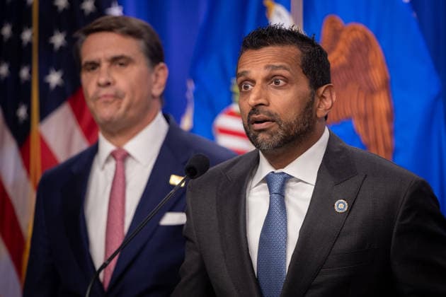Washington, press conference with FBI Director Kash Patel