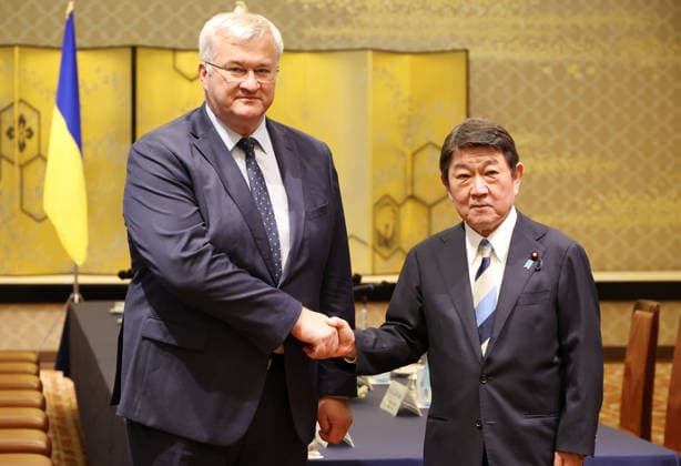 Tokyo: Foreign Minister Motegi welcomes his Ukrainian counterpart, Sybiha