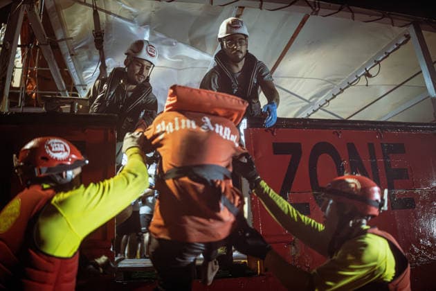 Mediterranean Sea, rescue of refugees off the coast of Malta