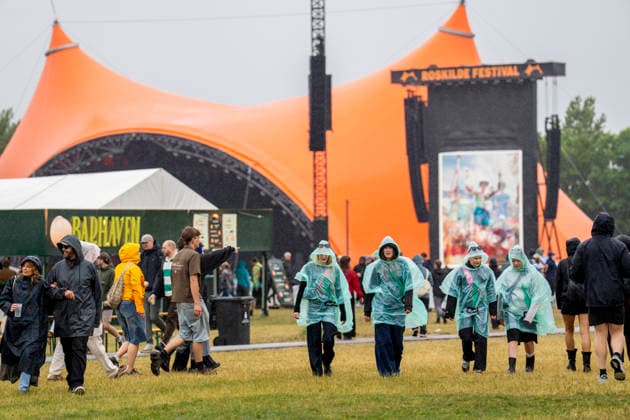 Roskilde Music Festival, rainy weather