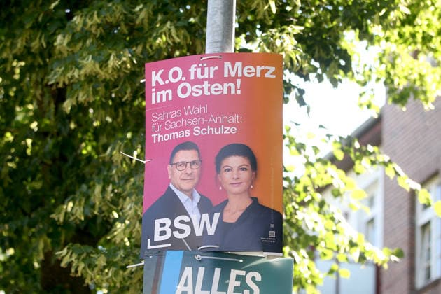 Saxony-Anhalt, posters for the upcoming state election in Magdeburg