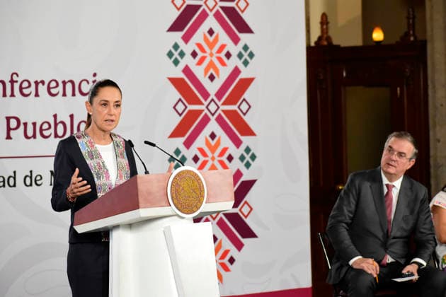 Mexico, press conference with President Claudia Sheinbaum and Marcelo Ebrard Casaubon