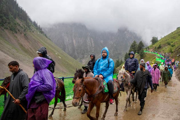 India, the Amarnath Yatra Hindu pilgrimage