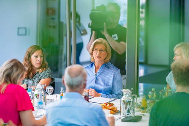 Saarland, summer discussion with Minister-President Anke Rehlinger in Saarbrücken