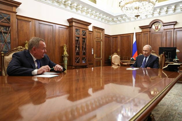 Russia: President Vladimir Putin meets Andrey Kostin in Moscow