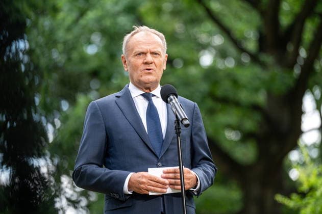 Poland, Prime Minister Donald Tusk, press conference in Warsaw