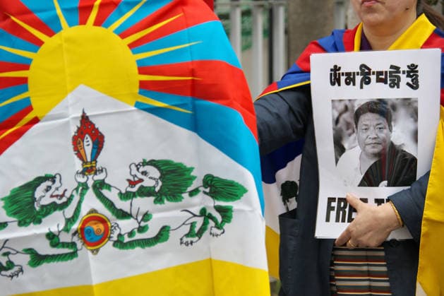 Tokyo: Pro-Tibet demonstration in memory of activist Lobga Rangzen, who set himself on fire outside the UN headquarters in New York