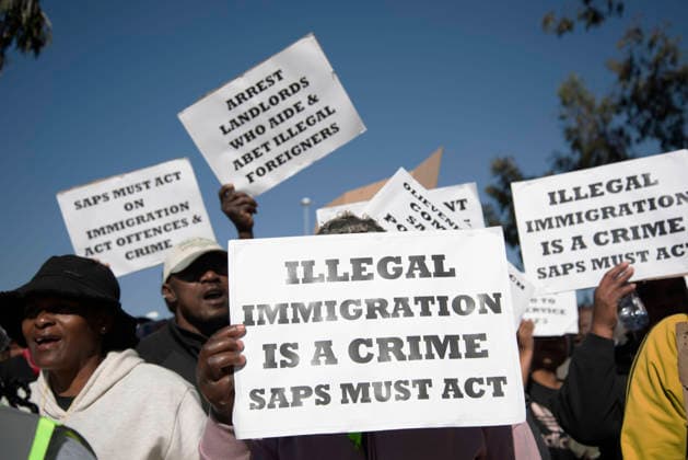 South Africa: Protest against illegal immigration in Pretoria