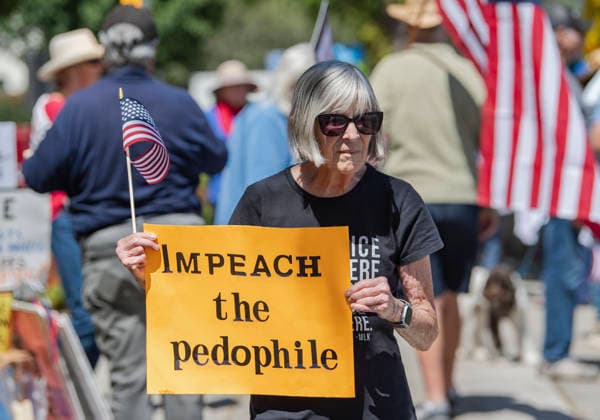 250th US Independence Day, protest against Donald Trump in Santa Barbara, California