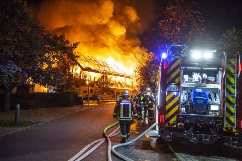 Holzgerlingen, big fire on golf course