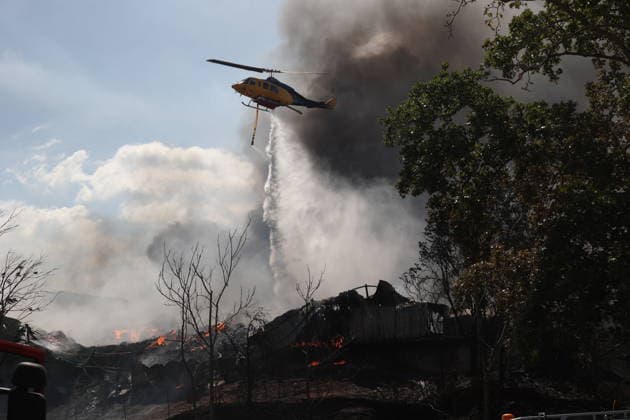 Greece, wildfires near Thessaloniki