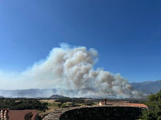 Forest fires in the south of France