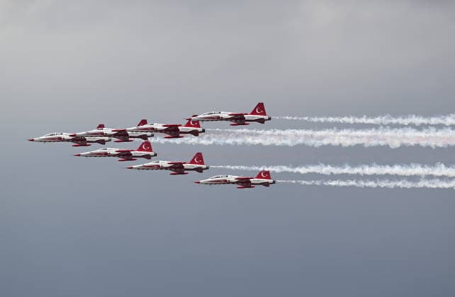 Turkey, NATO summit in Ankara, dress rehearsal for the air show