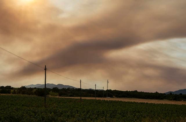 France, forest fire in Trevillac