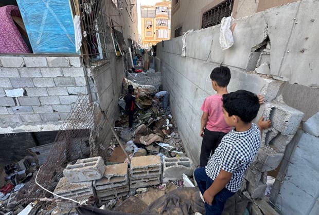 Middle East conflict, Gaza, damage caused by the Israeli attack on Gaza City
