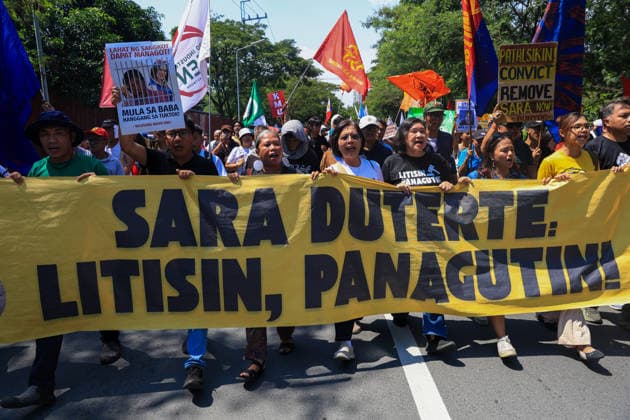Philippines: Protests against Sara Duterte in Pasay City