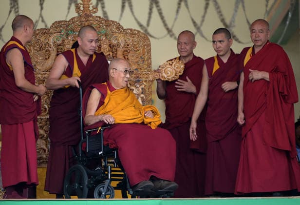 India: The Dalai Lama during an event held as part of the celebrations for his 91st birthday in Choglamsar, near Leh