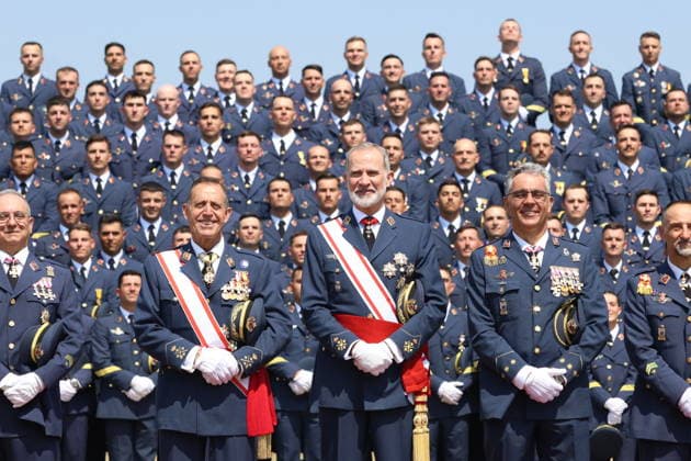 Royals: King Felipe of Spain at the Basic Training Academy for Aerospace in León