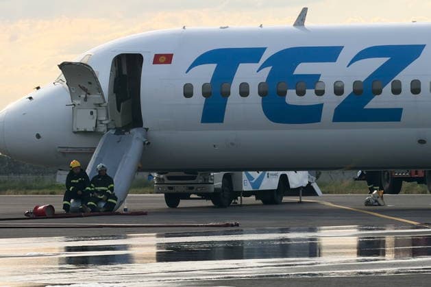 Kyrgyzstan, emergency landing at Manas Airport in Bishkek