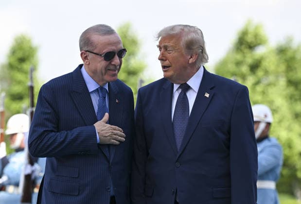NATO summit in Ankara: Recep Tayyip Erdogan welcomes Donald Trump