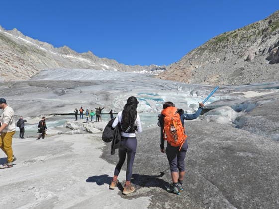 Switzerland, the Rhône Glacier in Valais