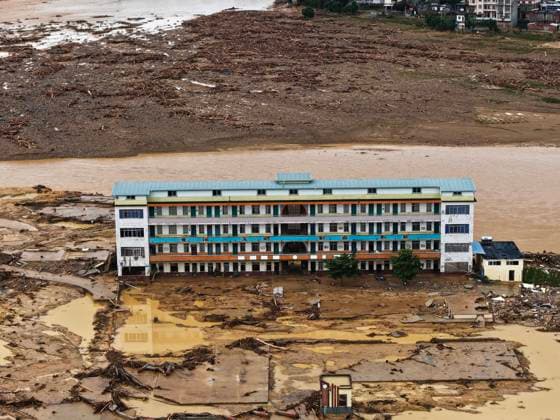 China: Flooding and destruction following Typhoon Maysak in Nanning