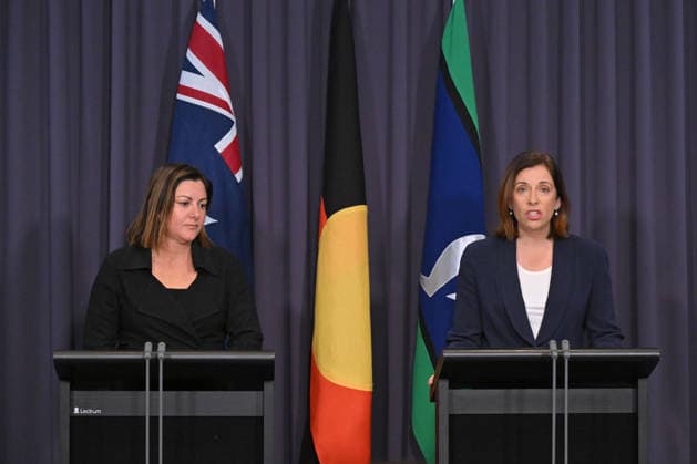 Australia: Kristy McBain and Anika Wells’ press conference in Canberra