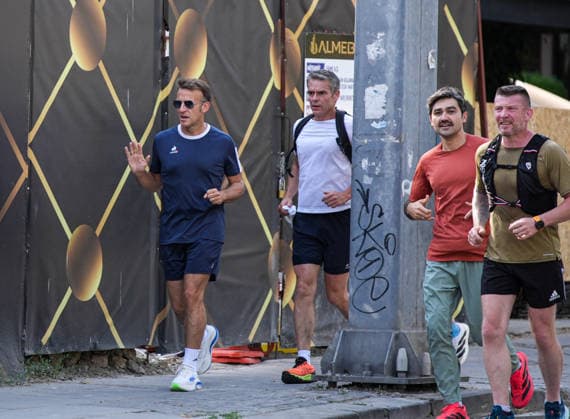 NATO summit in Ankara; Emmanuel Macron goes for a jog