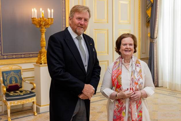 Royals: King Willem-Alexander of the Netherlands receives German Ambassador Tania Freiin von Uslar-Gleichen in The Hague