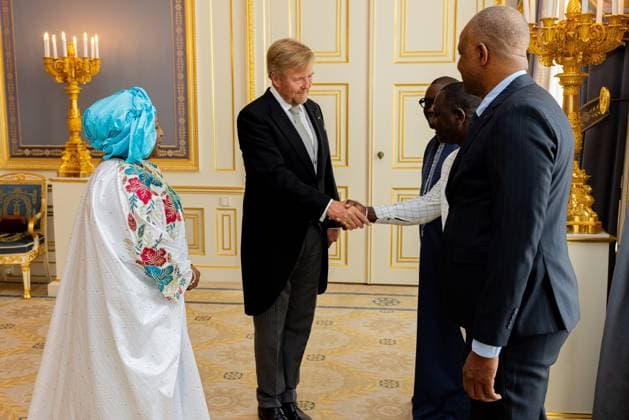 Royals: King Willem-Alexander of the Netherlands receives Guinea’s Ambassador, Aicha Nanette Conte, in The Hague