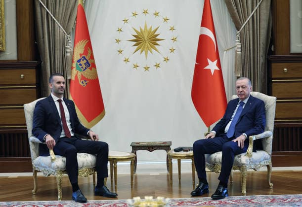 Turkey: Recep Tayyip Erdogan meets Milojko Spajic in Ankara