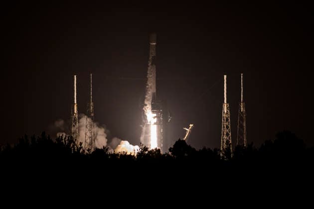 USA: Launch of a SpaceX Falcon 9 rocket from Cape Canaveral