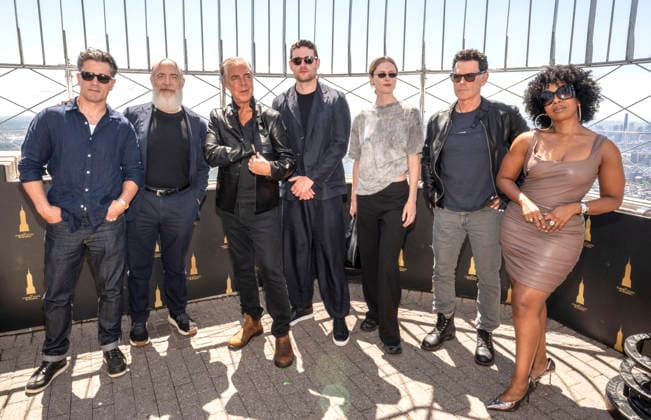 Celebrity: The Westies cast visit the Empire State Building in New York
