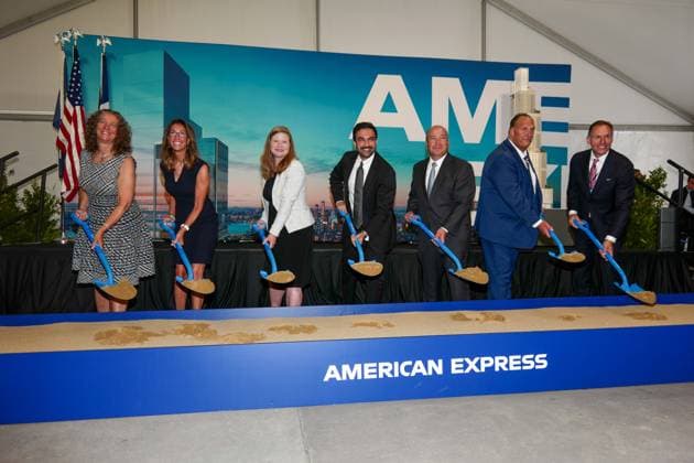 USA: Zohran Mamdani attends the ground-breaking ceremony for the new American Express headquarters in New York