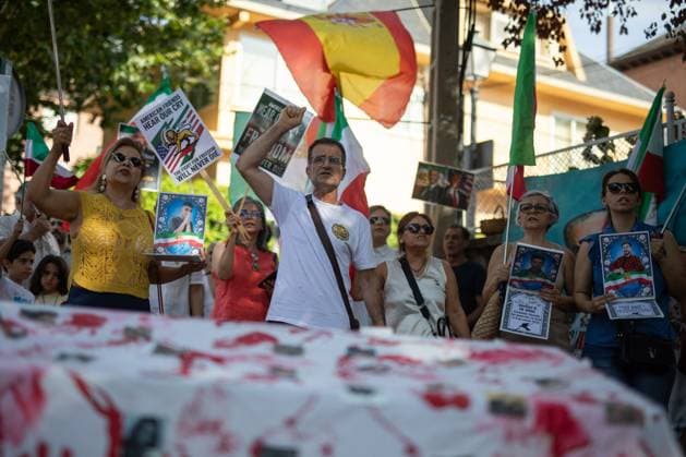 Spain: Demonstration in Madrid against the regime in Iran