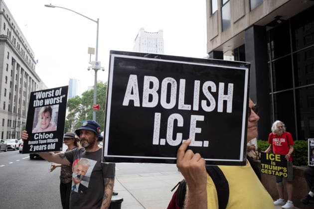 USA, Protest against ICE in New York