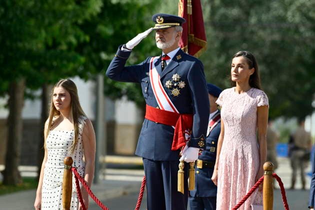 Royals, Spain, the Royal Family at a certificate presentation ceremony at the Aerospace Academy in Santiago de la Ribera