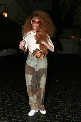 Celebrity: Winnie Harlow out and about with her dog in Los Angeles