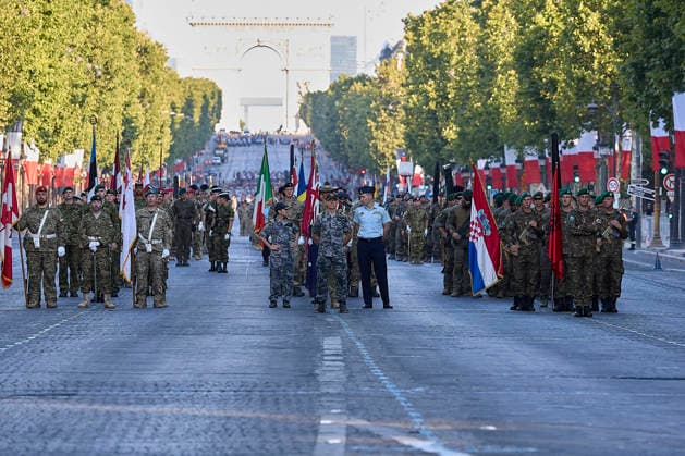 France: Rehearsals for the military parade on the Champs-Élysées in Paris