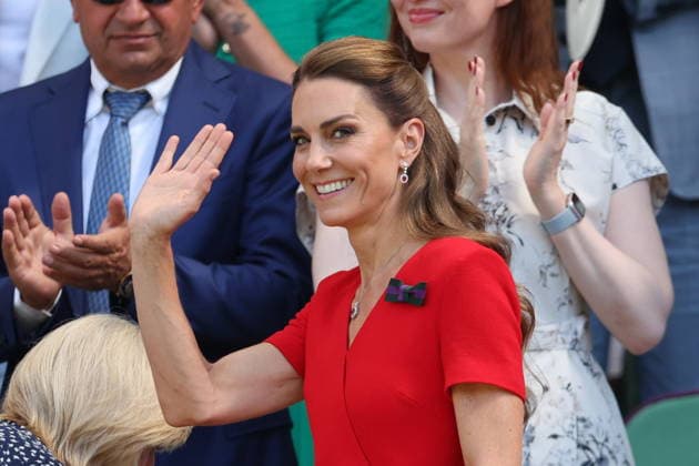 British Royals: Princess Kate attends the women’s final at Wimbledon